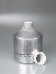 Aluminium flaska, UN, AL 99.5, 3000 ml w/ cap