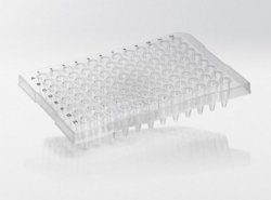 PCR-platta PP, 96x0,2ml, halv kjol, transparent